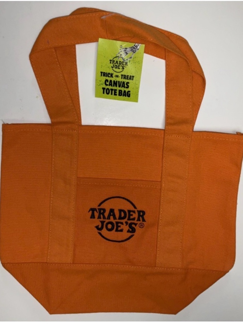 Trader Joe's Orange Canvas Tote Bag – Halloween Trick-or-Treat